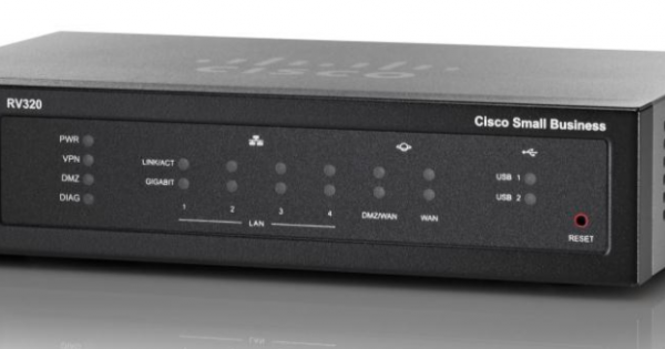 Router Cisco Gigabit Ethernet VPN RV320-K9-NA 4 Puertos RJ-45  10/100/1000Mbps